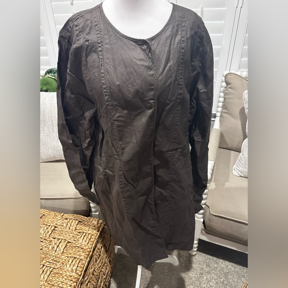 Eileen Fisher Long Sleeve snap button jacket